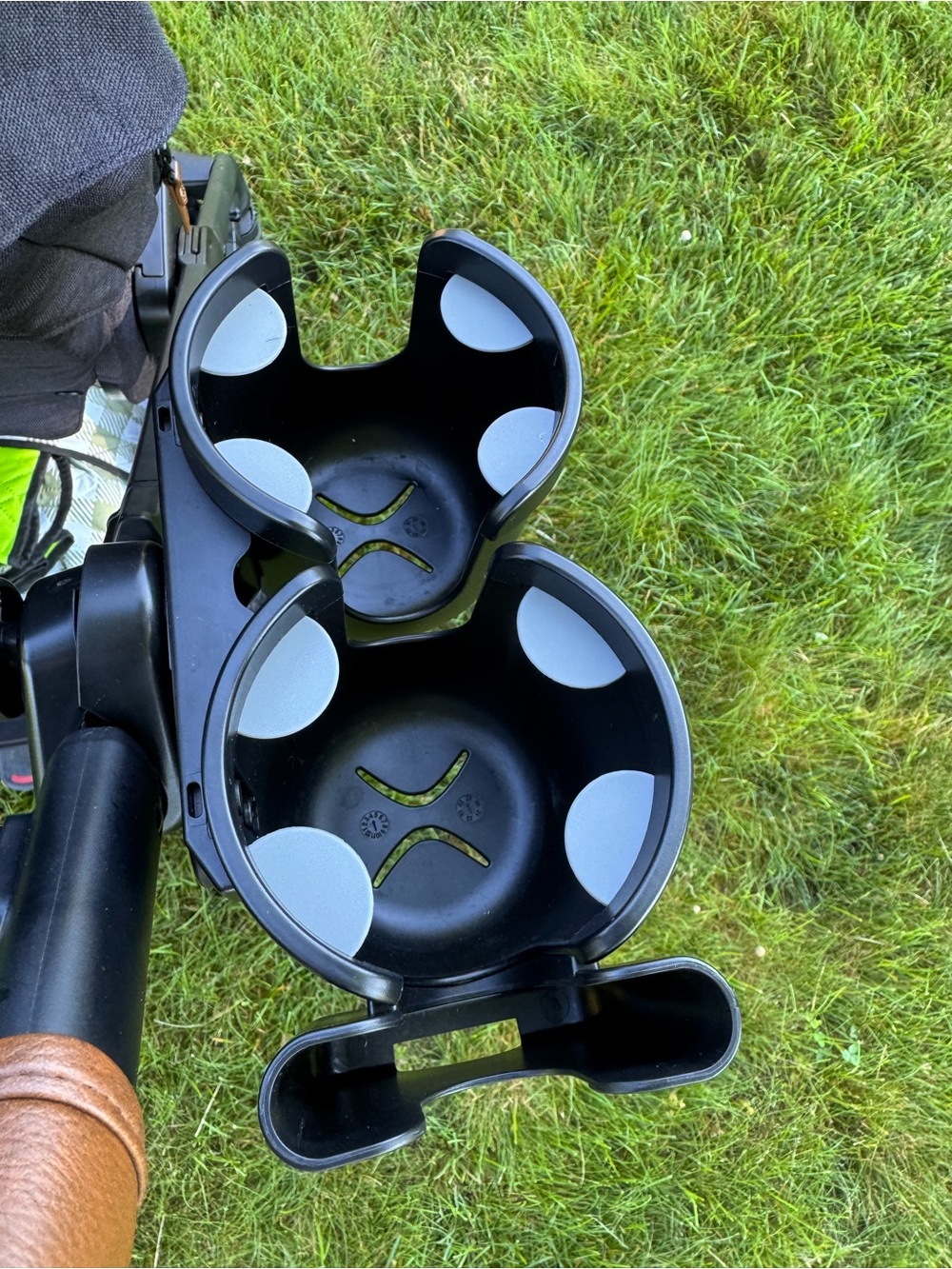 Black Dual Cup Holder Accessory for Strollers and Wheelchairs